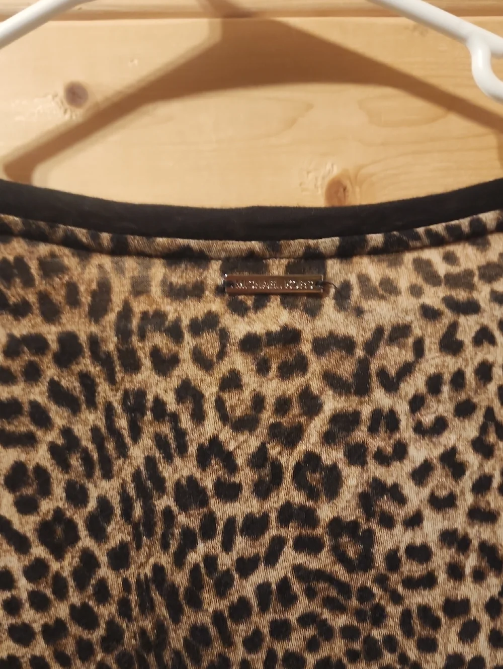 Womens Michael Kors Chiffon-Hem Leopard Print Shirt Size Medium